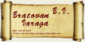 Bratovan Varaga vizit kartica